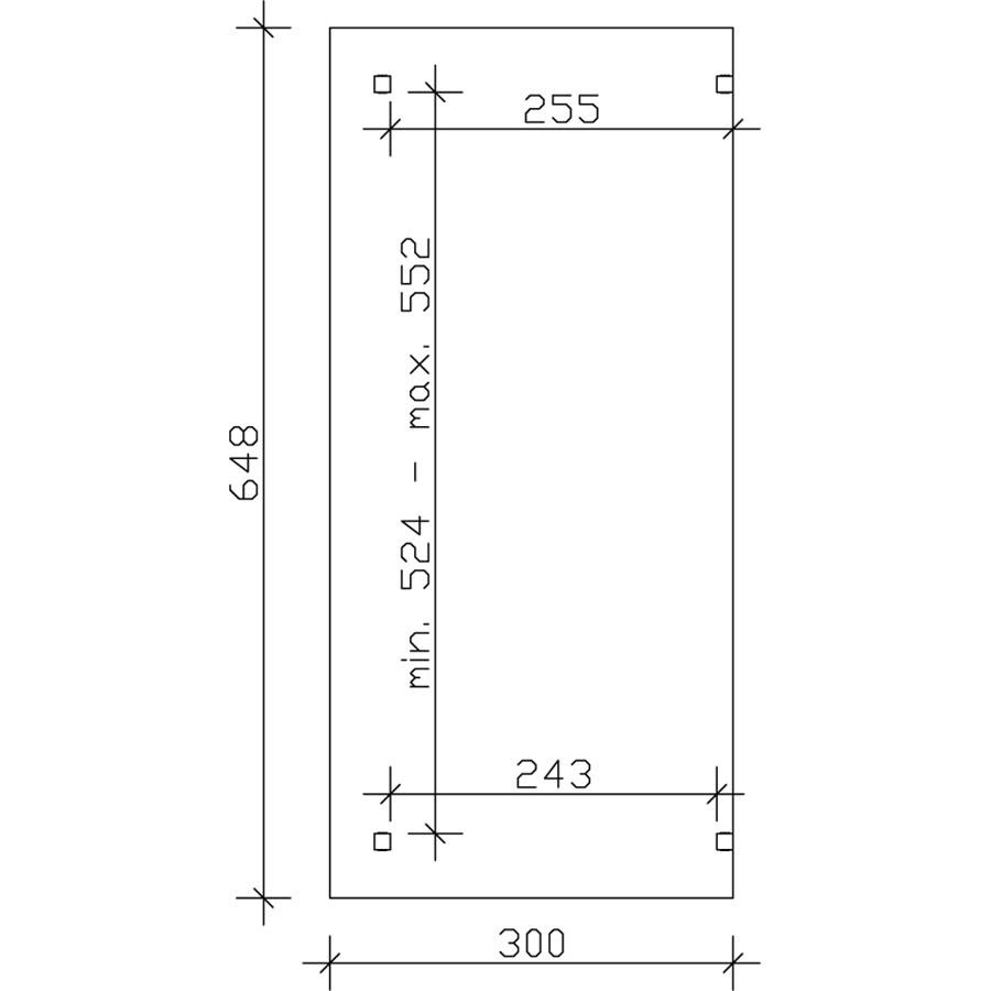 Skan Holz Terrassenüberdachung Sanremo Terrassendach, 648x300 cm, Eiche Hell Image