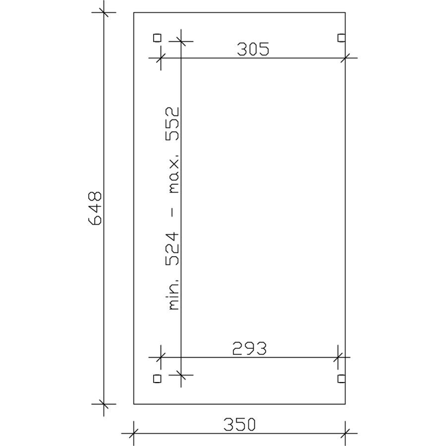 Skan Holz Terrassenüberdachung Sanremo Terrassendach, 648x350 cm, Weiß Image