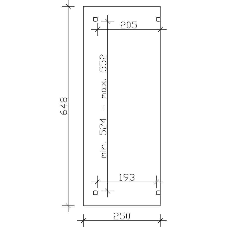 Skan Holz Terrassenüberdachung Sanremo Terrassendach, 648x250 cm, Schiefergrau Image
