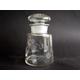 Antique cut glass storage jar / Vintage slice cut glass posy vase