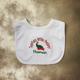 Personalised Embroidered Santa's Little Helper Baby Bib Gift Present New Born White Baby's Embroidery Elf xmas Christmas Sparkle Baby Shower