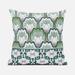 20x20 Green Pink Blown Seam Broadcloth Floral Throw Pillow