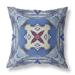 20"x20" Sky Blue Evening Blue Zippered Broadcloth Geometric Throw Pillow