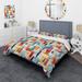 Designart "Urban Serenity II" Modern Bedding Cover Set With 2 Shams