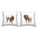 Stupell Abstract Brown Bison Printed Throw Pillow Set by Ethan Harper (Set of 2)