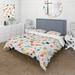 Designart "Watercolor Dreams Polka Dots Pattern II" Modern Bed Cover Set With 2 Shams