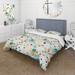 Designart "Dreams Polka Dots Pattern I" Modern Bedding Cover Set With 2 Shams