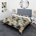 Designart "Popart Geometric Glam" Gold Glam Bedding Cover Set With 2 Shams