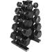 Rubber Encased Dumbbells With Rubber Grip Contoured Handle For Muscle Toning Strength Building & Full Body Workout