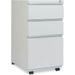 HBBOOMLIFE PBBBFLG Three-Drawer Pedestal File with Full-Length Pull 14 7/8 x 19 1/8 Light Gray