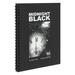 Creative Mark Midnight Black Sketchbook [50 Sheets - 9x12 ] - Mixed Media Drawing Pad Ooly Art Supplies Compatible 80lb Black Paper Notebook Ideal for Gel X Acrylic Inks and Gouache