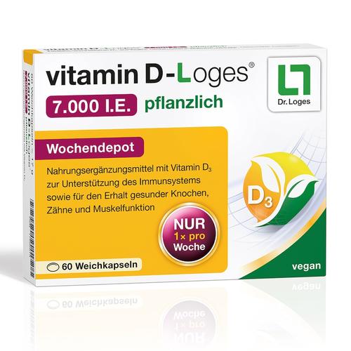 Dr. Loges – VITAMIN D-LOGES 7.000 I.E. pflanzlich Wochendepot Mineralstoffe