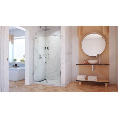 Dreamline DreamLine Elegance-LS 47 1/4 - 49 1/4 inch W x 72 inch H Frameless Pivot Shower Door in Chrome SHDR-4325240-01