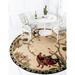 Rugs.com Pastoral Collection Rug â€“ 3 Ft Round Cream Medium Rug Perfect For Kitchens Dining Rooms