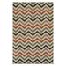 HomeRoots 5 x 8 ft. Stone Chevron Stain Resistant Indoor & Outdoor Rectangle Area Rug - Green and Black - 5 x 8 ft.