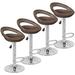 HBBOOMLIFE Adjustable Pub Swivel Barstool Hydraulic Patio Barstool Indoor/Outdoor W/ Open Back and Chrome Footrest 2pcs