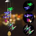 QTOCIO Home Decor New Solar Powered Wind Chime Lights LED Christmas Lights Outdoor Solar Lights courtyard Lights