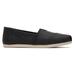 TOMS Women's Black Alpargata Leather Espadrille Shoes, Size 9.5