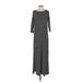 Ann Taylor LOFT Casual Dress - Maxi: Black Stripes Dresses - Women's Size Small