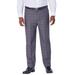 Men's Big & Tall KS Signature Easy Movement® Plain Front Expandable Suit Separate Dress Pants by KS Signature in Black Plaid (Size 44 40)