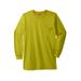 Men's Big & Tall Heavyweight Crewneck Long-Sleeve Pocket T-Shirt by Boulder Creek in Bright Pistachio (Size 8XL)