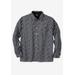 Men's Big & Tall The No-Tuck Casual Shirt by KingSize in Checkered (Size L)