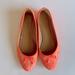 J. Crew Shoes | J. Crew Coral Orange Pink Fabric Flats Size 7.5 | Color: Orange/Pink | Size: 7.5