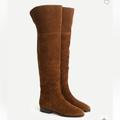 J. Crew Shoes | J. Crew Calf Suede Over The Knee Riding Boot In Rich Walnut | Color: Brown | Size: 10