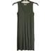 Madewell Dresses | Madewell V-Neck Jersey Tank Dress Size S In Highland Green Midi Slit Stretchy | Color: Green | Size: S