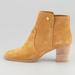 Tory Burch Shoes | New! Tory Burch Sabe Caramel Brown Suede Bootie Size 10 M U1 | Color: Brown/Gold | Size: 10