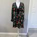 Anthropologie Dresses | Anthropologie, Floral, Mini-Dress With Lace Details, Sz 8 Runs Small | Color: Black/Red | Size: 8