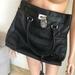 Michael Kors Bags | Michael Kors Hamilton Black Genuine Leather Escape Satchel Handbag Crossbody | Color: Black/Silver | Size: Os