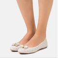 Michael Kors Shoes | Michael Kors Alice Ballet Flats Size 8 | Color: Gold/White | Size: 8