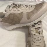 Coach Shoes | Coach Sneaker Women’s Size 8.5 Us | Color: Tan/White | Size: 8.5