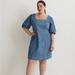 Madewell Dresses | Madewell - Plus Denim Balloon-Sleeve Mini Dress In Fennwood Wash- Nwot -Size 18w | Color: Blue | Size: 18w