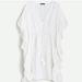 J. Crew Swim | Jcrew Eyelet Ruffle Tunic Coverup With Tassels Small White Nwt! Style No. Ap033 | Color: White | Size: S