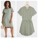 Anthropologie Dresses | Anthropologie Cloth Stone Women’s V Neck Belted Dress Knee Length Tencel Green | Color: Green | Size: L