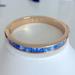 Lilly Pulitzer Jewelry | Lilly Pulitzer Gold Tone, Floral Bangle Bracelet. Nwot | Color: Blue/Gold | Size: Os