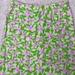 Lilly Pulitzer Skirts | Lilly Pulitzer Jersey Knit Skirt Pink And Green Lily Pattern | Color: Green/Pink | Size: 8