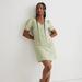 Madewell Dresses | Madewell V-Neck Button-Front Mini Dress Ditsy Daze Seedling Green {Y17} | Color: Green/White | Size: 2