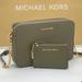 Michael Kors Bags | Michael Kors Large East West Crossbody & Top Zip Coinpouch With Id Card Olive | Color: Gold/Green | Size: Various