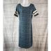 Lularoe Dresses | Lularoe Womens Julia Dress Sz Small Blue Green Short Sleeve | Color: Blue/Green | Size: S