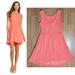 Lilly Pulitzer Dresses | Lilly Pulitzer Size S Nicolet Striped Lace Sleeveless Hi Low Fit Flare Dress | Color: Orange/Pink | Size: S