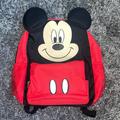 Disney Other | Mickey Mouse Toddler /Adult Small Backpack With Two Side Pockets! | Color: Black/Red | Size: Os