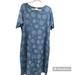 Lularoe Dresses | Lularoe Julie Floral Dress | Color: Blue | Size: 2x