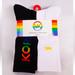 Michael Kors Underwear & Socks | Michael Kors Pride Crew Sock Multi- 5pk Rainbow Nwt Unisex One Size | Color: Black/White | Size: Os