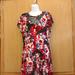 Torrid Dresses | +Sz Torrid Sz 2 Ss Pk/Blk Floral And Lace Asymmetric Dress. | Color: Black/Pink | Size: Torrid Size 2