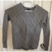 American Eagle Outfitters Sweaters | American Eagle Womens Sweater Xs/Tp Gray See Thru Knit Check Pattern | Color: Gray | Size: Xs