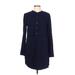 Splendid Casual Dress - Shirtdress: Blue Dresses - Women's Size Large