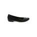 Clarks Flats: Ballet Chunky Heel Work Black Solid Shoes - Women's Size 7 1/2 - Round Toe